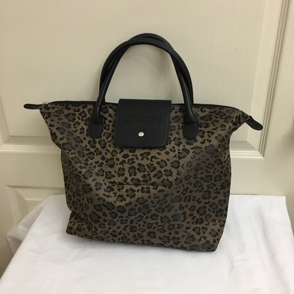 Chico's | Bags | Chicos Animal Print Zipper Tote | Poshmark